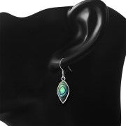 Abalone Silver Earrings, e386h